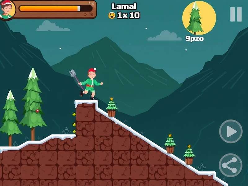 Choco Pixel Mountain Climb Game Screenshot